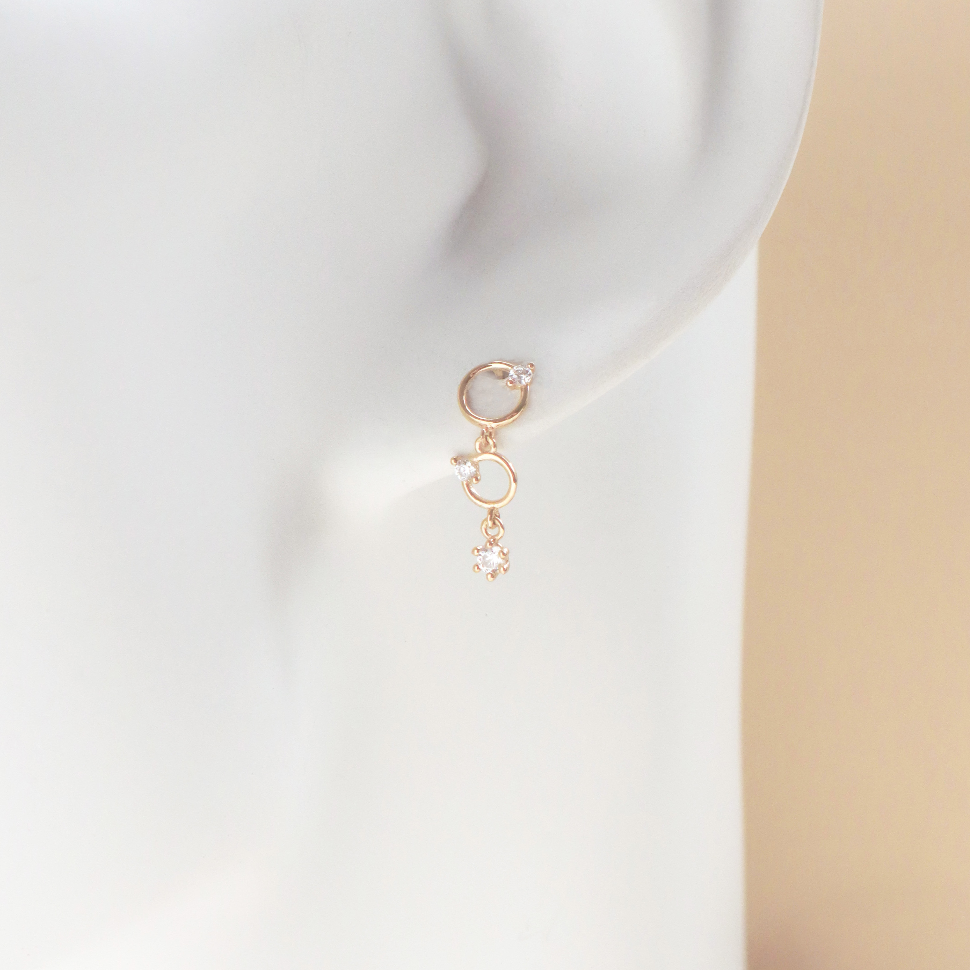 10K/圓環星辰耳環