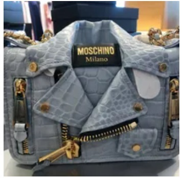 [S] MOSCHINO BIKER BAG CROSSBODY,BLUE, 889316575583 (SM633)