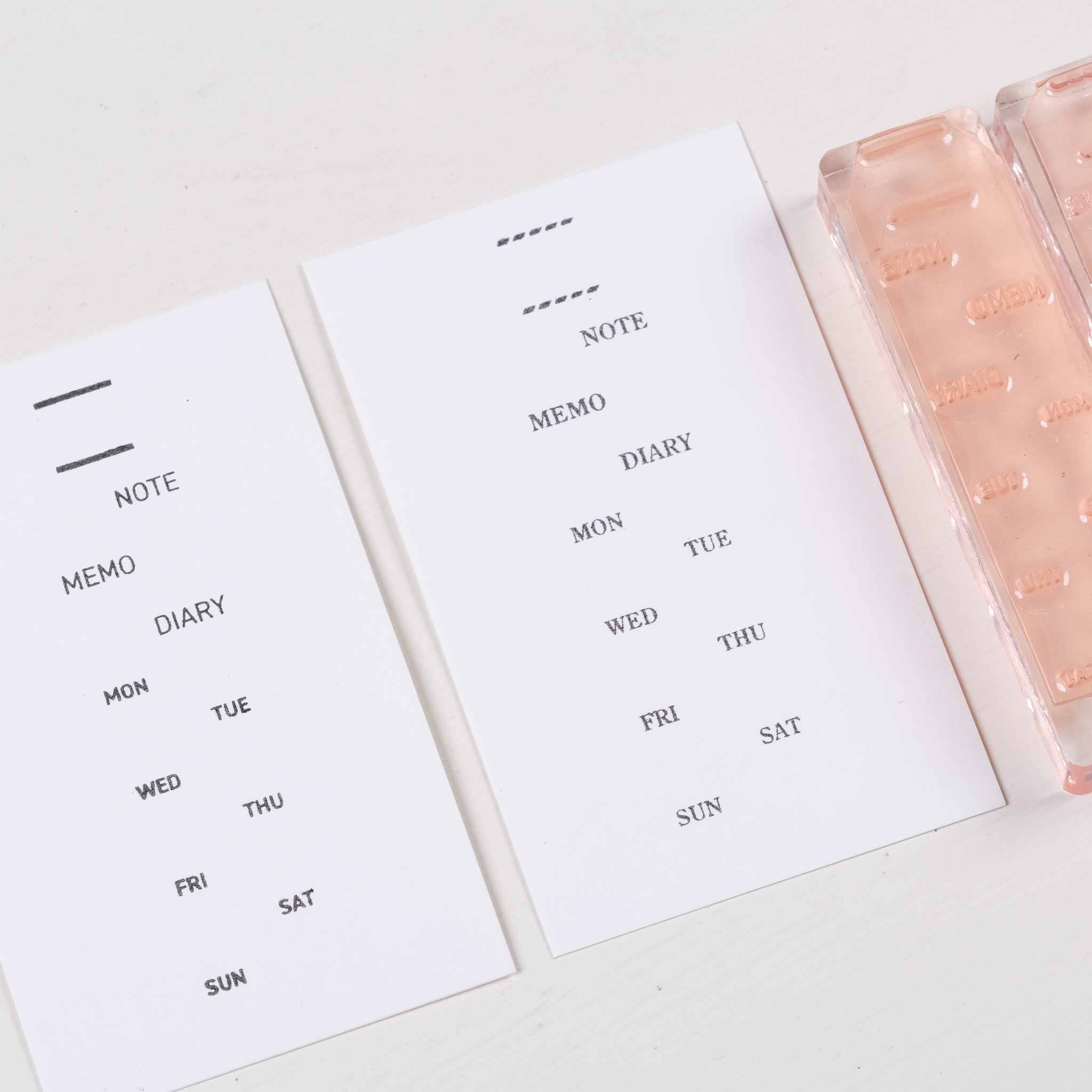 數字棒的星期配件 膠版印章 /一分之一工作室/臺灣