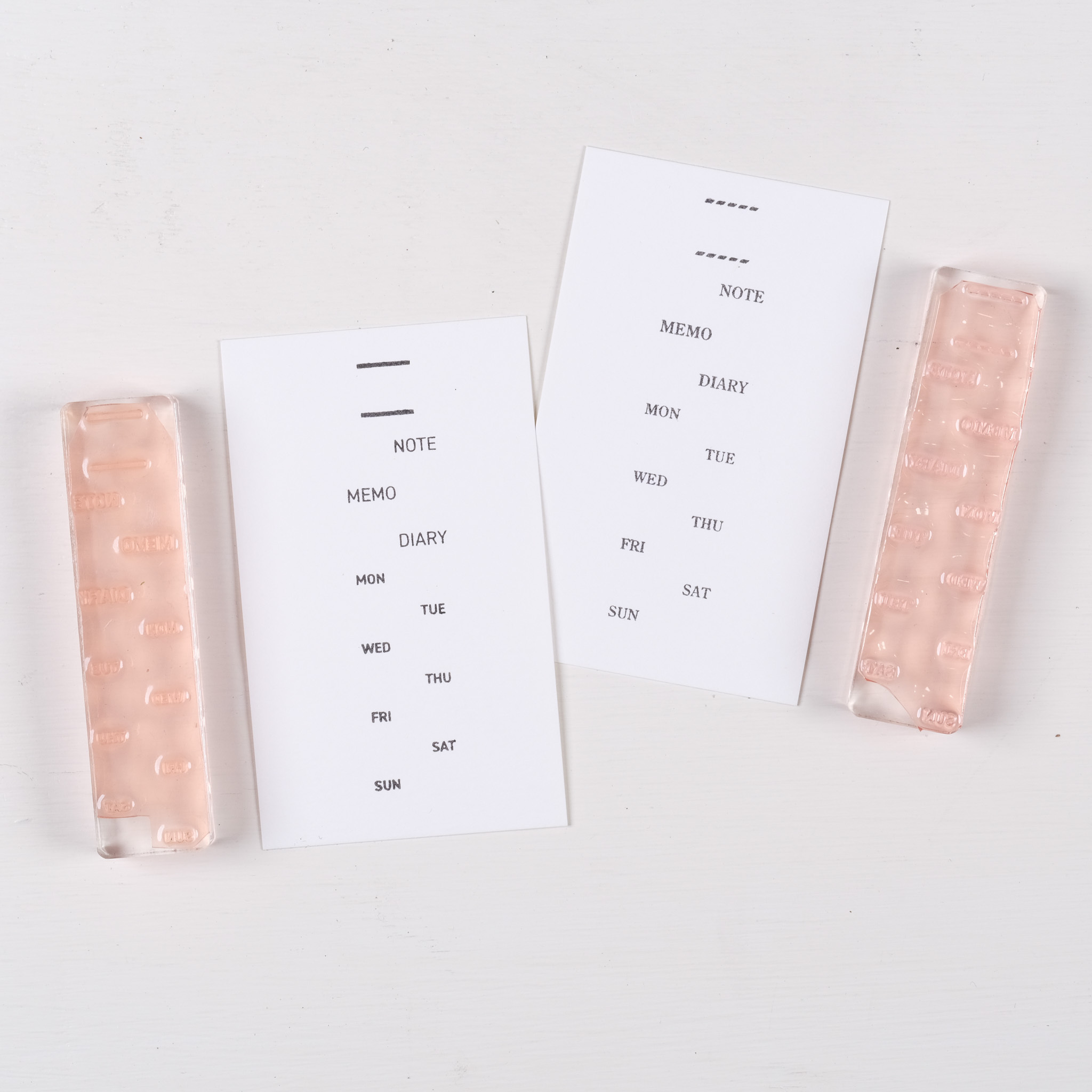 數字棒的星期配件 膠版印章 /一分之一工作室/臺灣