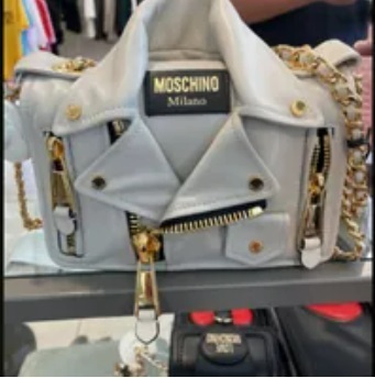 [S] MOSCHINO MILANO BIKE JACKET BAG,WHITE, 889316575569 (SM635)