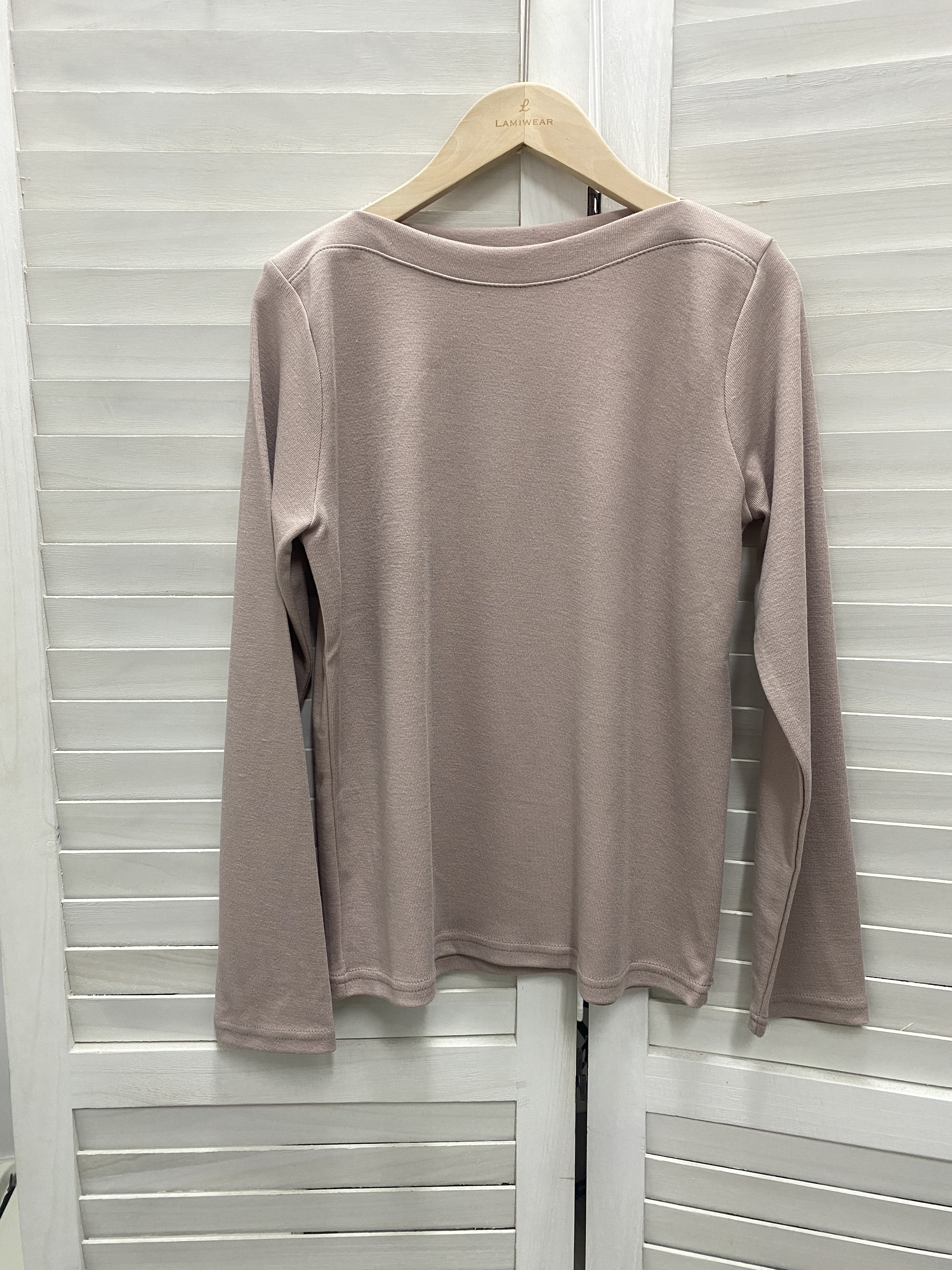 【 現貨 】橫領彈性素色百搭長袖