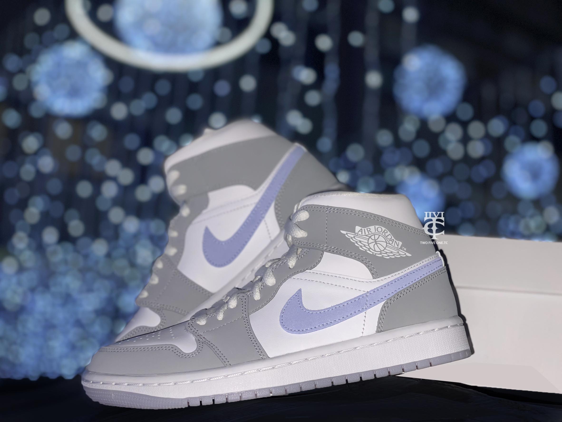 Nike Air Jordan 1 MID W 冰藍 煙灰 AJ1小DIOR BQ6472105