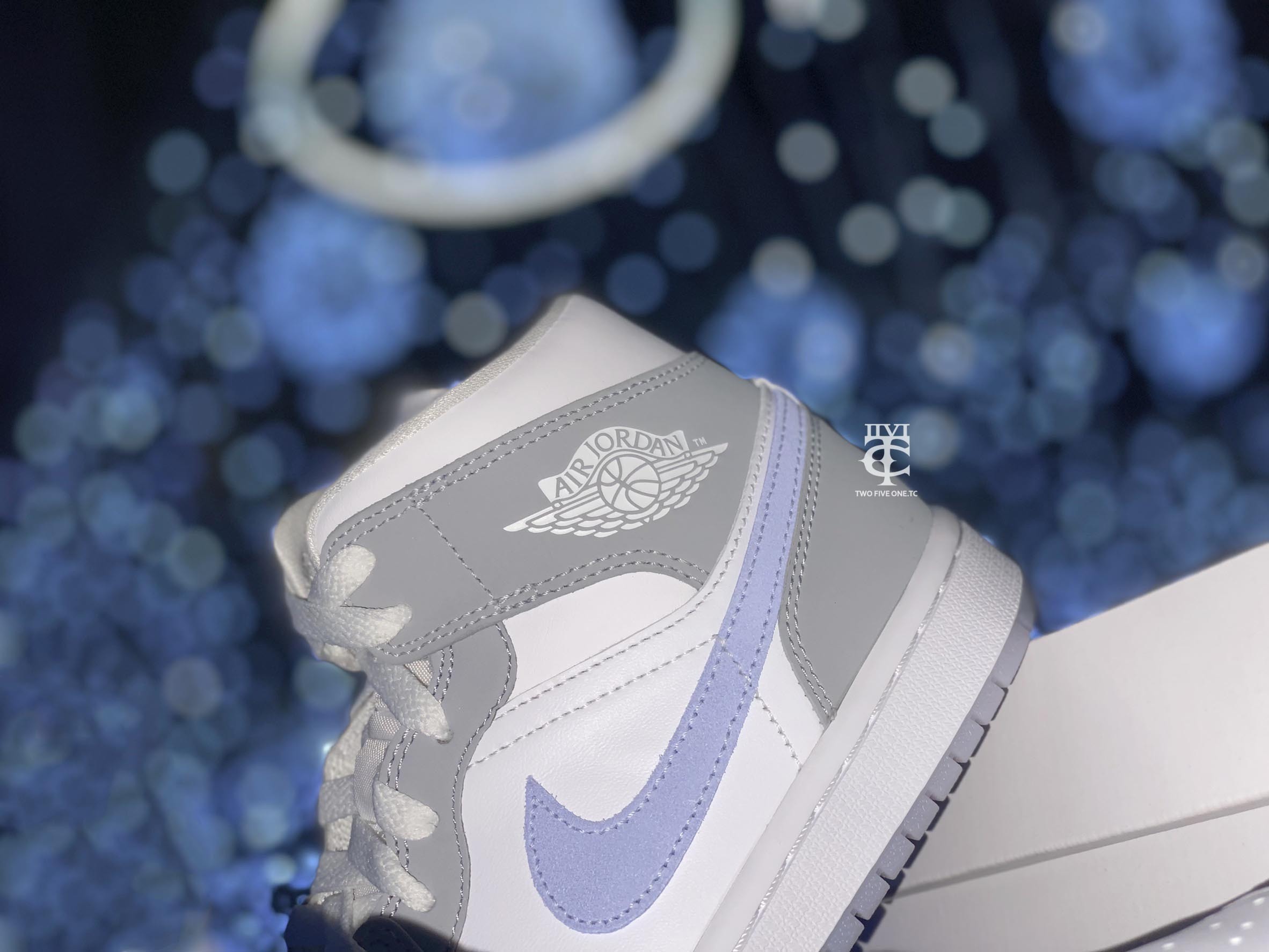 Nike Air Jordan 1 MID W 冰藍 煙灰 AJ1小DIOR BQ6472105