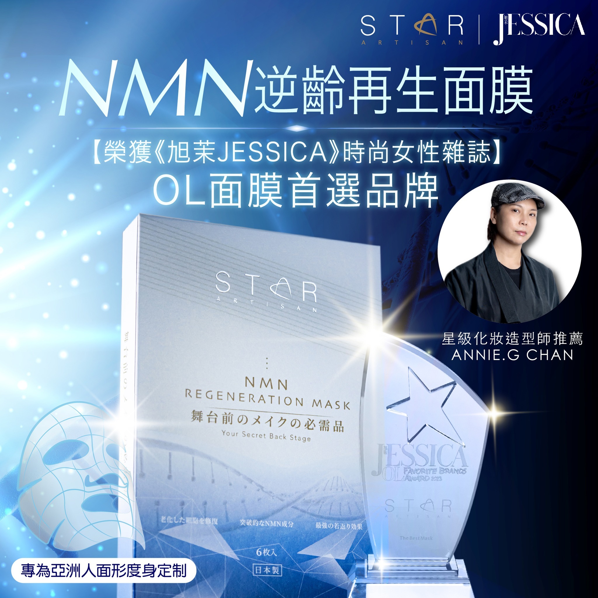 日本Star NMN再生面膜 3盒起$150/盒