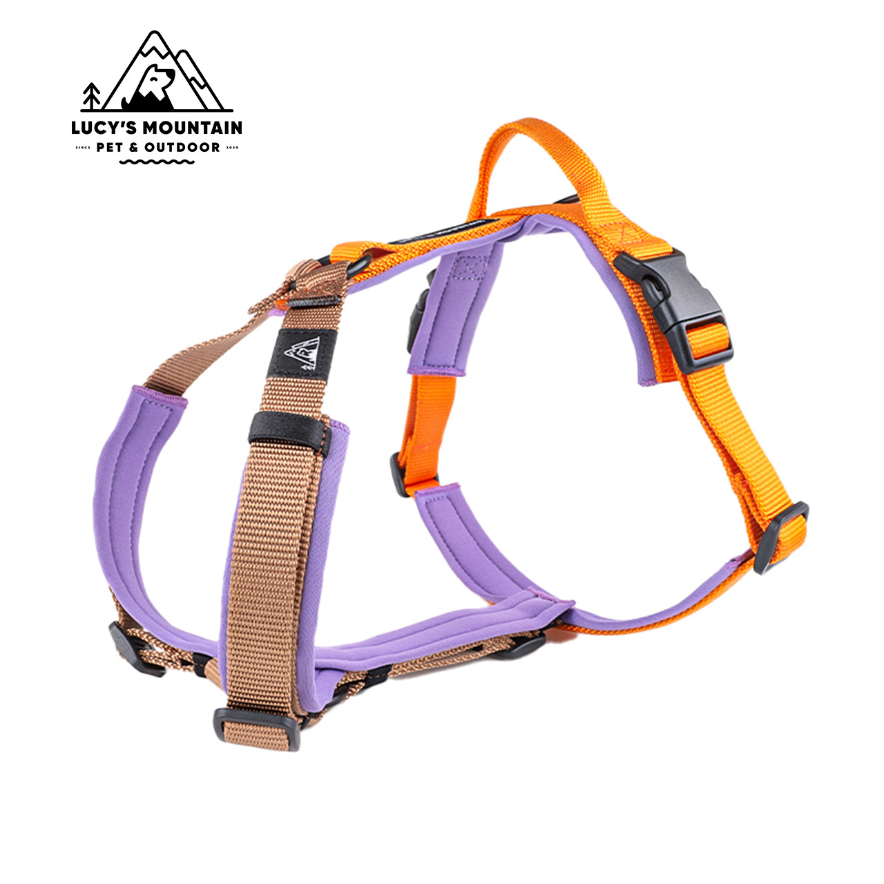LUCY`S MOUNTAIN PAWGO多段調整型胸背帶-M-彩霞
