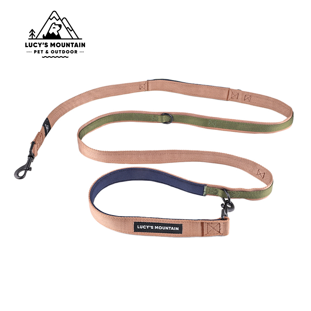 LUCY`S MOUNTAIN PAWGO多段調整牽繩-2公尺-田野
