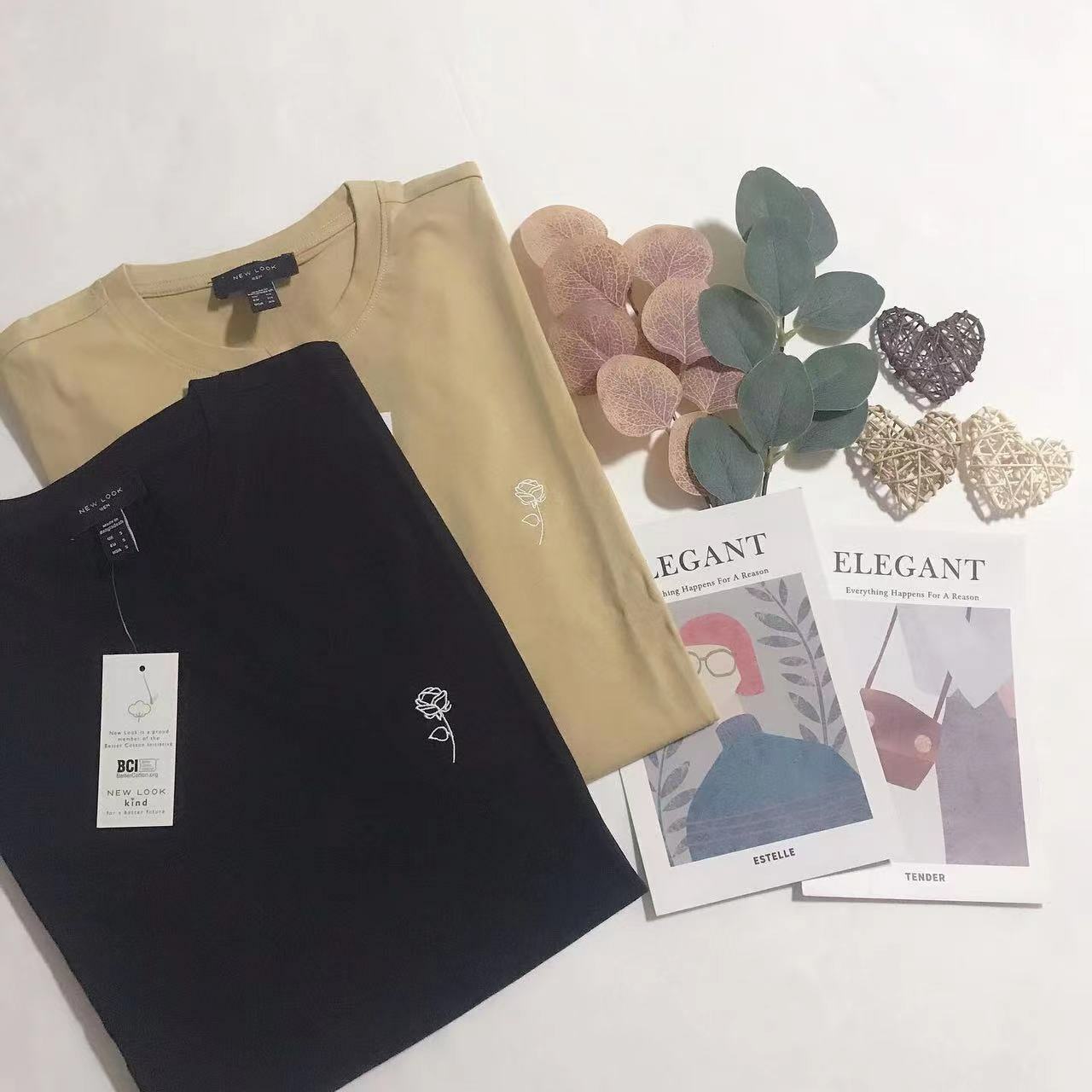 NEW LOOK ROSE SMALL LOGO TEE