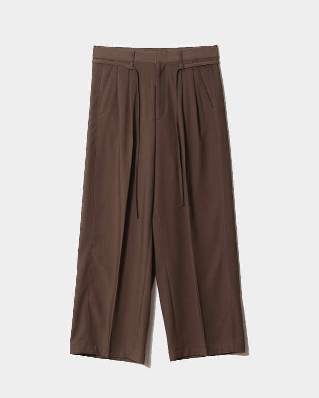 Lamit腰帶寬鬆西裝褲