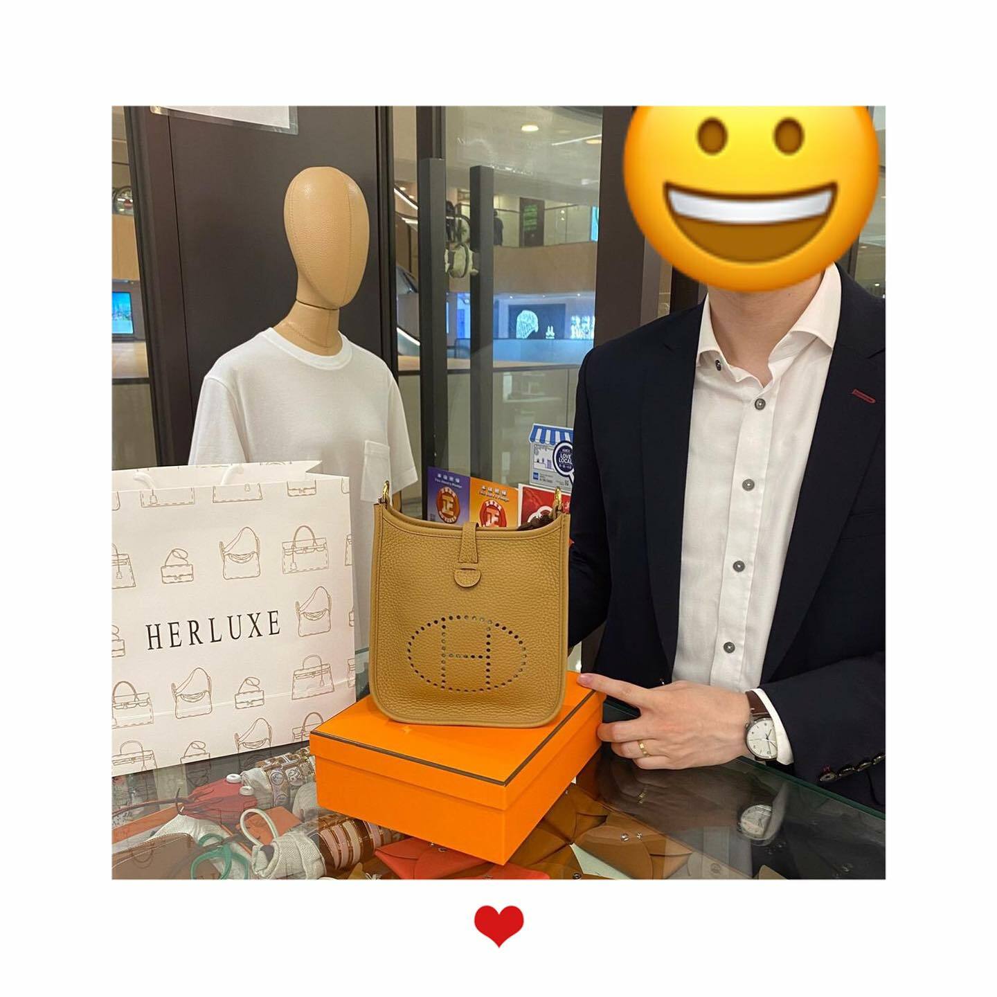 【 感謝支持 】型男先生來pick up mini E餅乾色🍪 係送比靚靚嘅生日禮物🎁 先生之前還幫襯我哋買袋🫰鐘意店鋪面對面嘅服務方式❤️ 仲表示會繼續關注HERLUXE👏 多謝你嘅支持與信任🫶