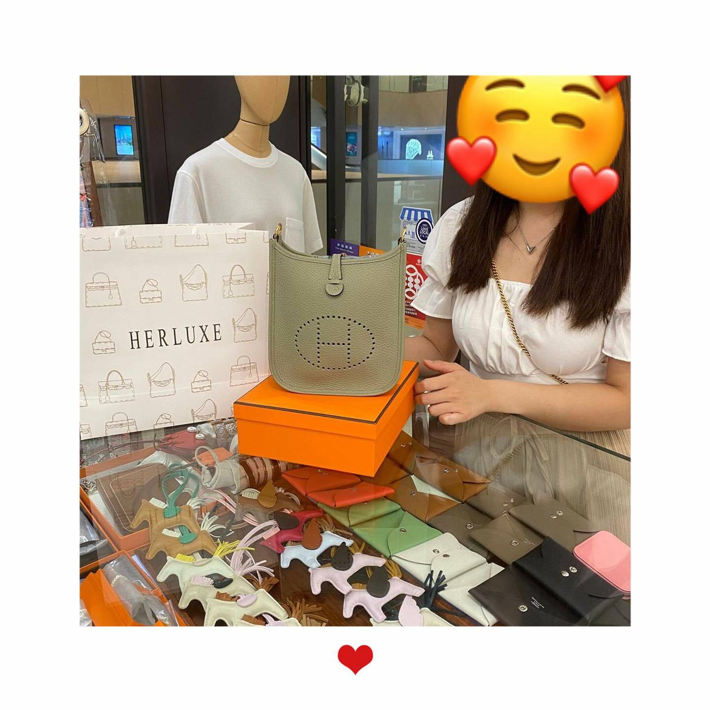 【 感謝支持 】爽快靚靚來pick up mini E鼠尾草綠🌿 覺得顏色清新 小小一隻好襯😍 靚靚有關注HERLUXE新資訊🫰多謝你哋嘅支持與信任🫶💪