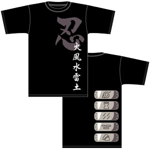 Cospa 0707 NARUTO　忍び五大国ﾊﾁｶﾞﾈＴｼｬﾂ　ﾌﾞﾗｯｸ BLACK