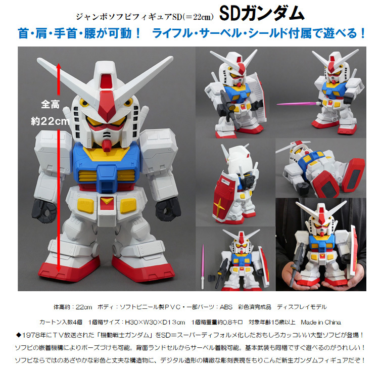 [JUMBO SOFBI] SD 高達 (再販) Jumbo sofbi figure SD Gundam