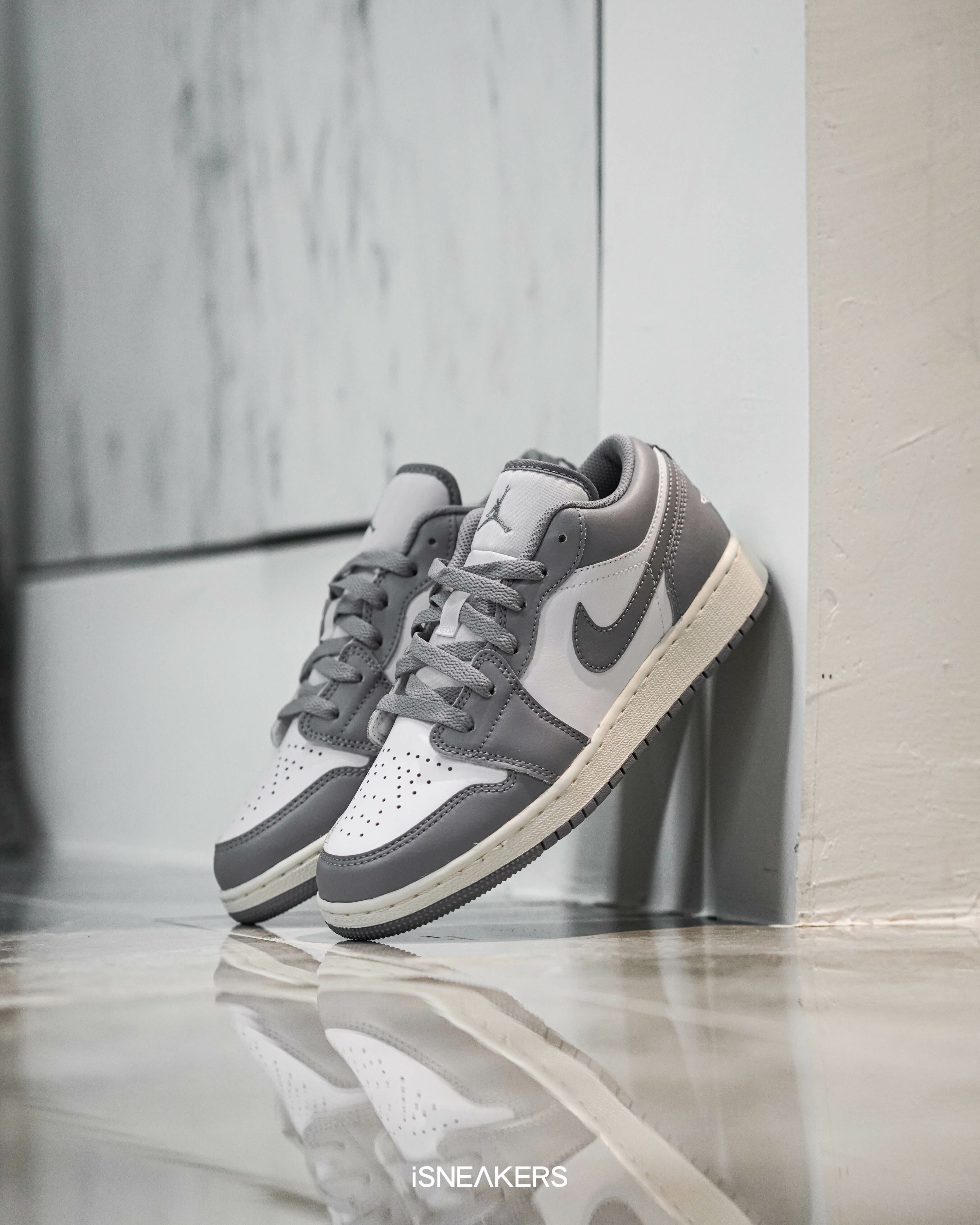iSNEAKERS｜Air Jordan 1 Low "Vintage Stealth Grey" 復古小Dior 男 553558-053 大童 553560-053