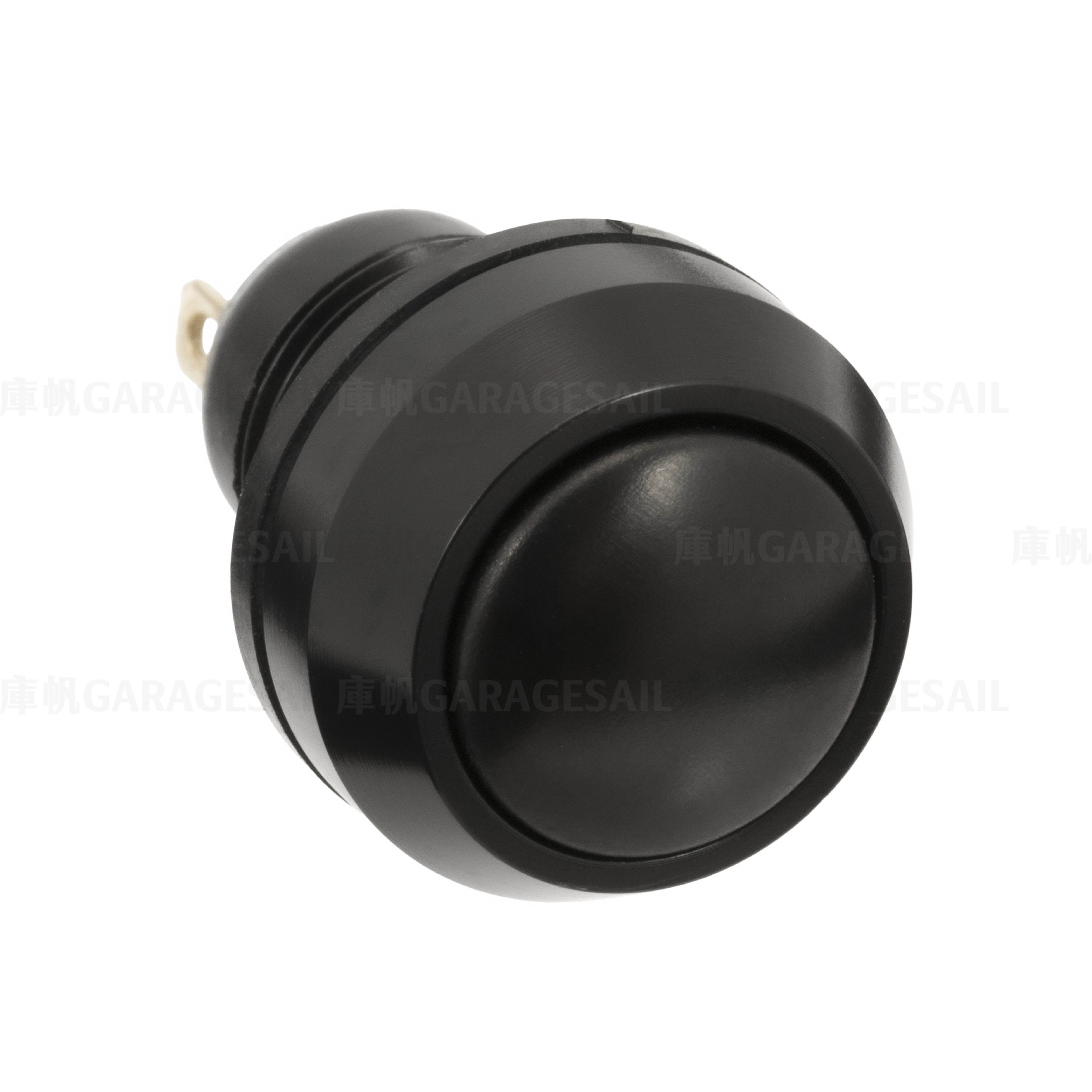 金屬開關 12mm圓 自鎖 黑/銀