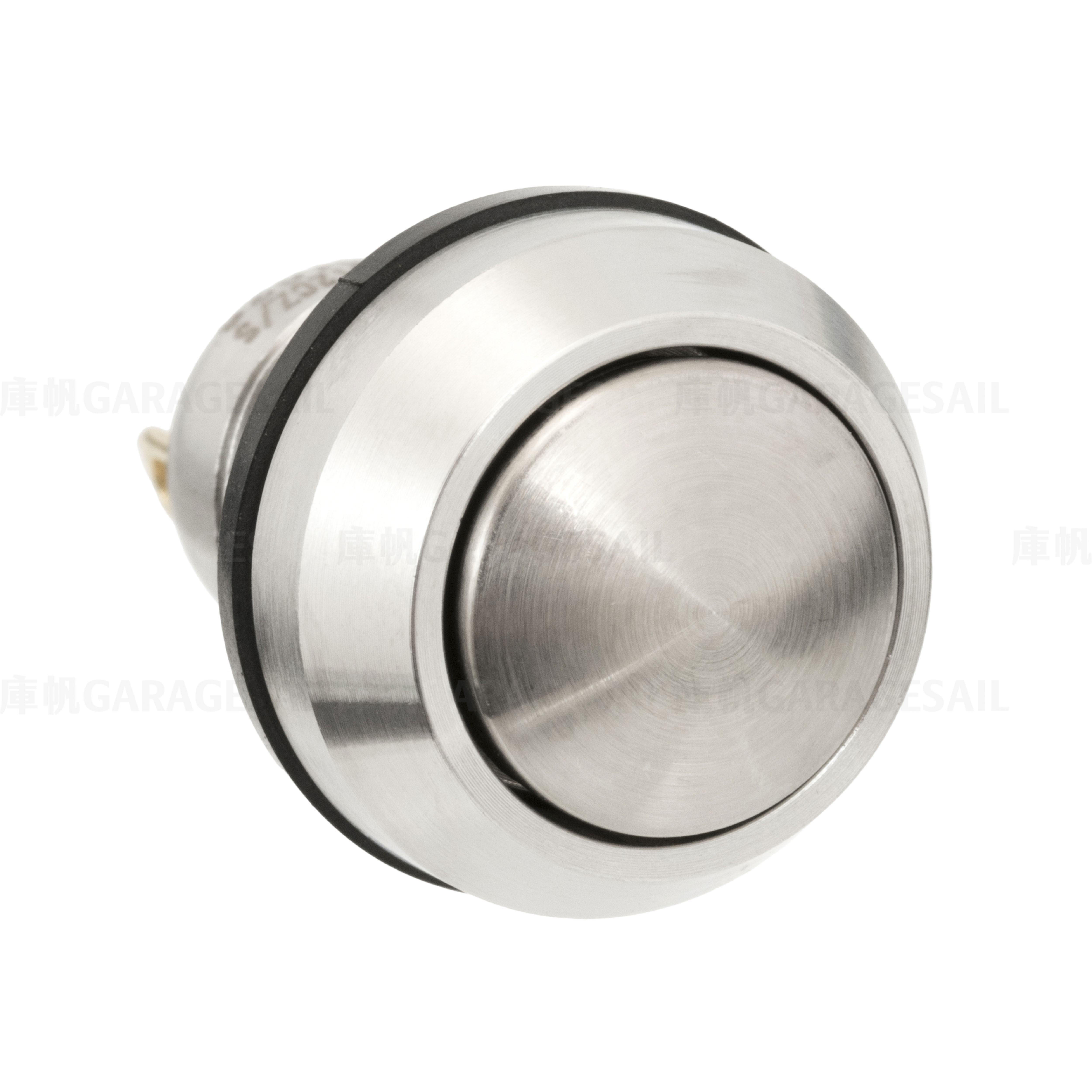 金屬開關 12mm圓 自鎖 黑/銀