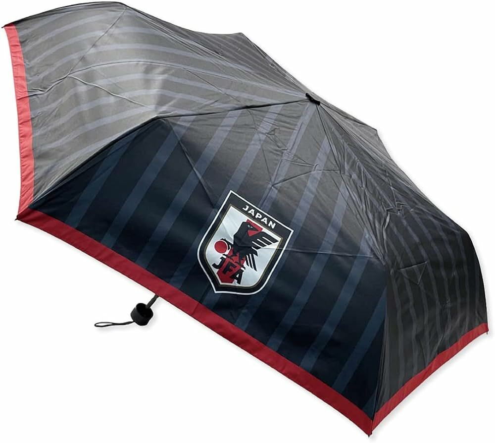 サッカー日本代表 晴雨兼用折傘 (黑)