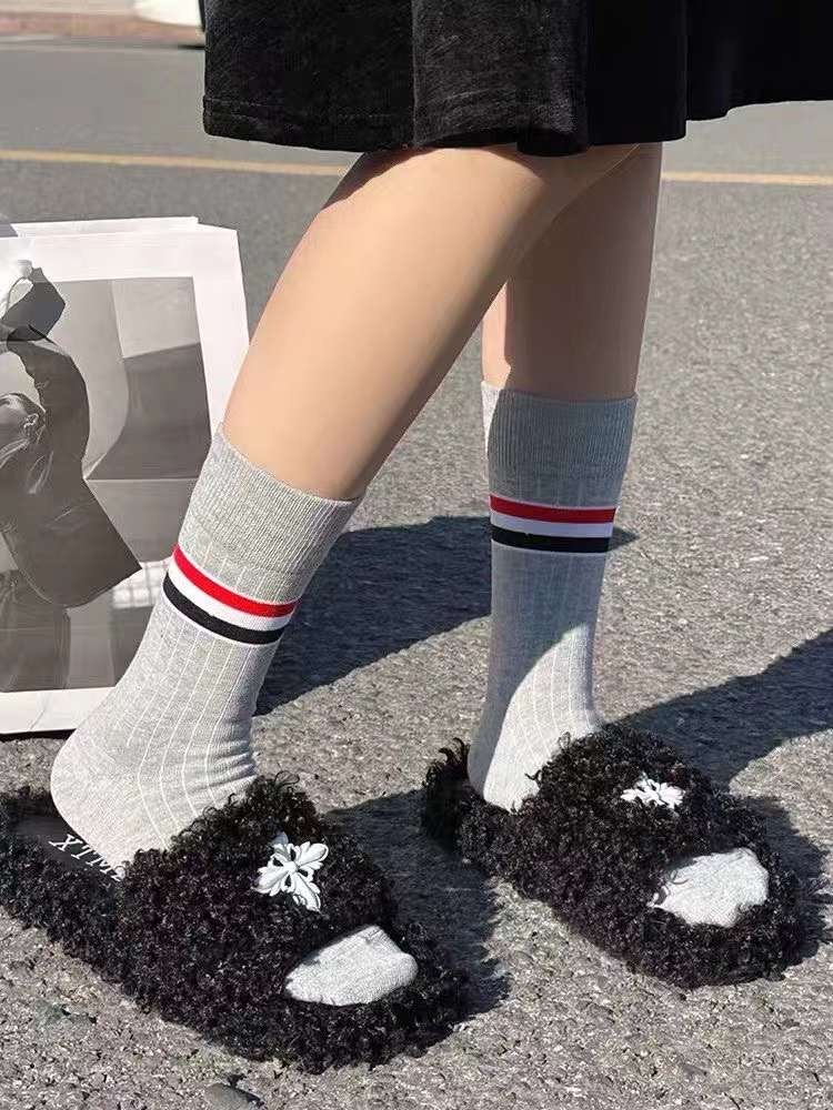 Thom browne 灰色長筒襪 -M