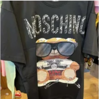 [S] MOSCHINO SUNGLASS BEAR TEE,BLACK, EV07025540-3555 (SM672)