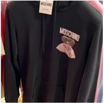 [S] MOSCHINO TEDDY BEAR HOODIE,BLACK, ET1709-5527-1555 (SM676)