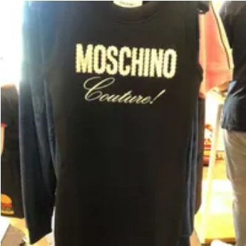 [S] MOSCHINO COUTURE PRINT SLEEVELESS TOP DRESS,BLACK, DA04560428-1555 [FINAL SALE] (SM677)