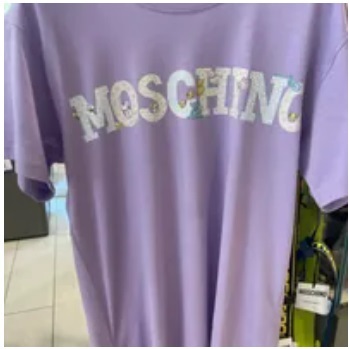 [S] MOSCHINO PRINTED LOGO S/S T-SHIRT,PURPLE, DT07090441-5264 (SM678)