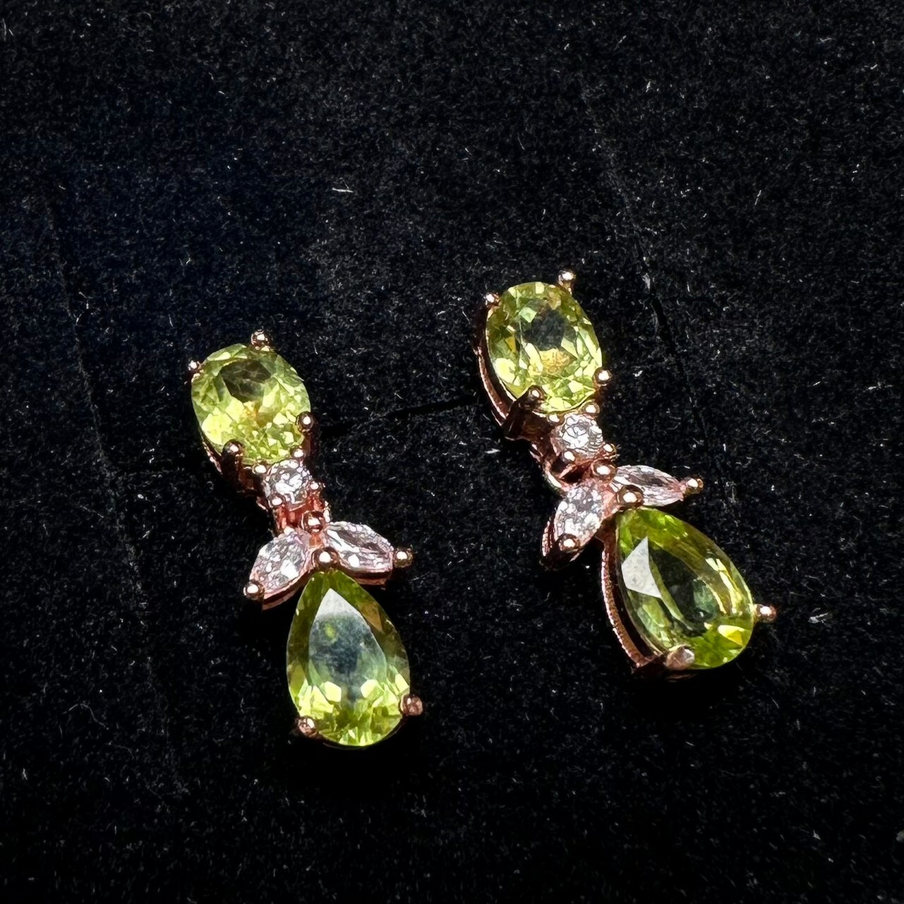 925銀耳環 橄欖石耳環