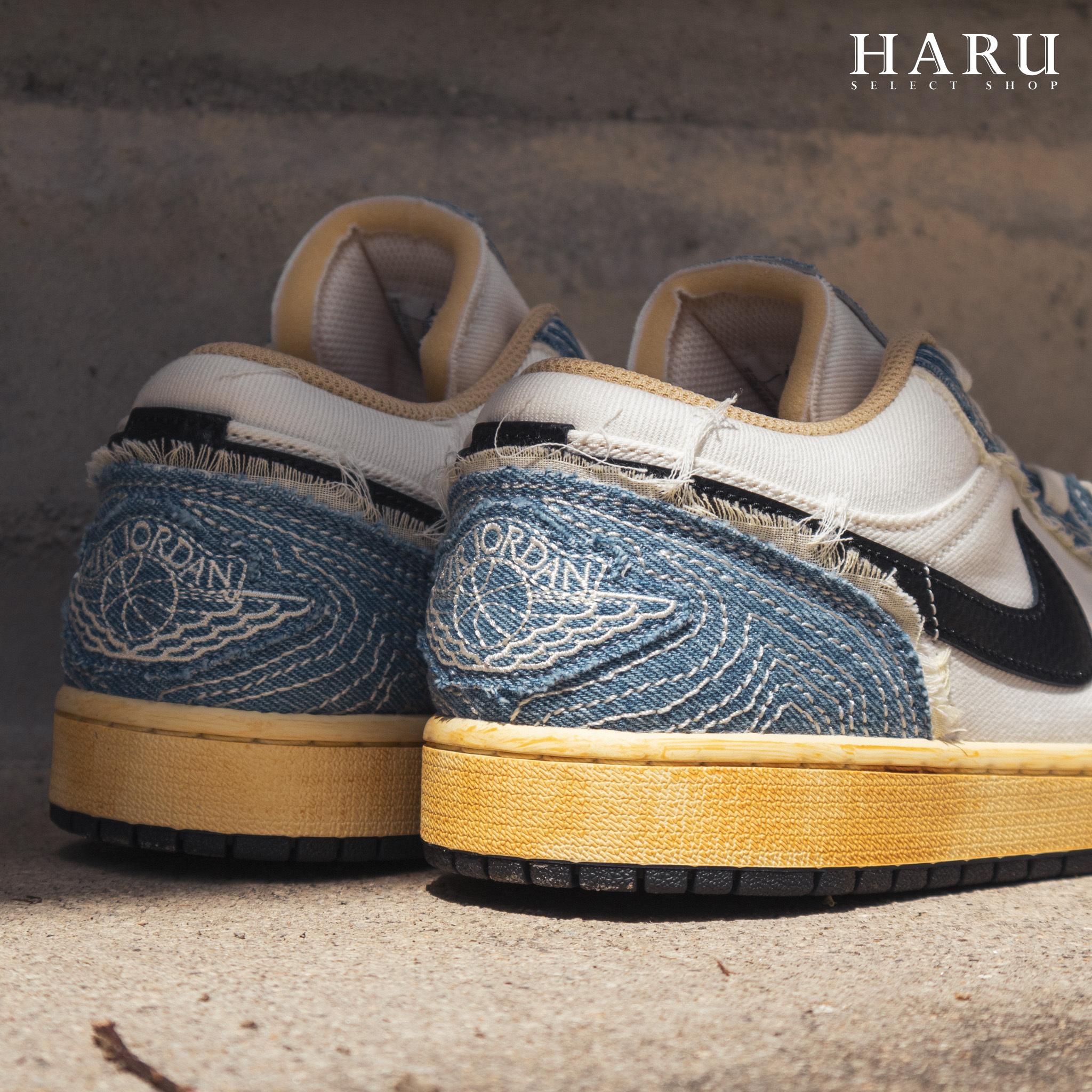 Nike Air Jordan 1 Low Sashiko 刺子繡破壞牛仔刺繡日式男款FN7670-