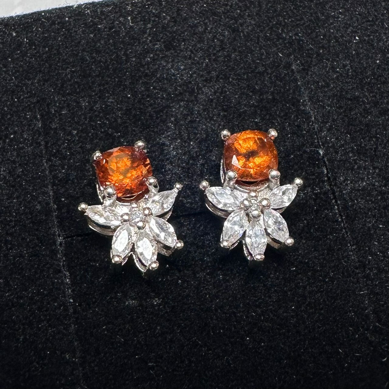 925銀耳環 芬達石耳環