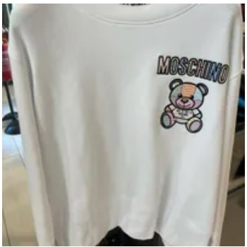 [S] MOSCHINO COLORFULL BEAR PRINT SWEATSHIRT,WHITE, DT17150428-2001 (SM679)