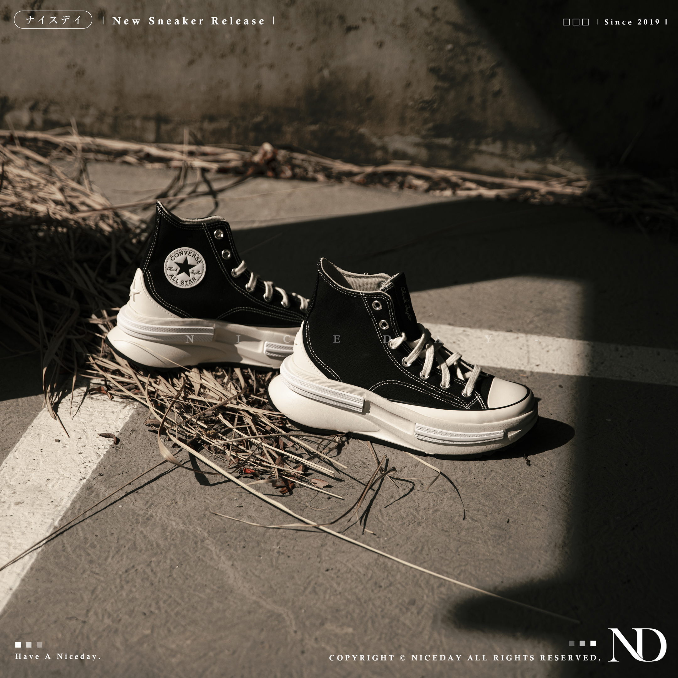 NICEDAY 現貨 Converse Run Star Legacy CX 黑白 厚底 高筒 男女尺寸 A00869C