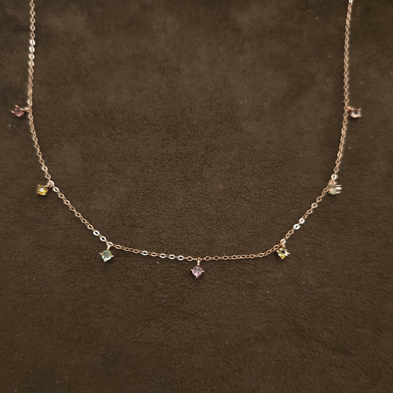 925銀項鍊 彩色藍寶石項鍊