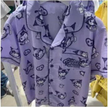 [S] SPAOPRINTED CHEEKY KUROMI KID'S PAJAMAS,LIGHT PURPLE, SPPPD37KU476130 (SSP50)