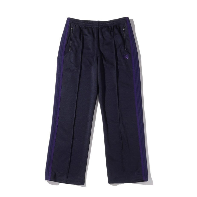 Needles Track Pant Poly Smooth 長褲黑紫色NDS-01 [台灣現貨]