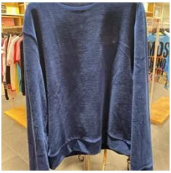 [S] MOSCHINO LOGO PATCH LONG SLEEVE PULLOVER,BLUE, T1721-8130-0290 (SM661)