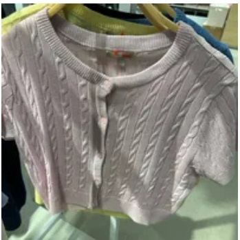 [S] SPAOSUMMER NEW SHORT SLEEVE KNITTED SHORT CARDIGAN SWEATER,PINK, SPCKD25U02-01 (SSP52)