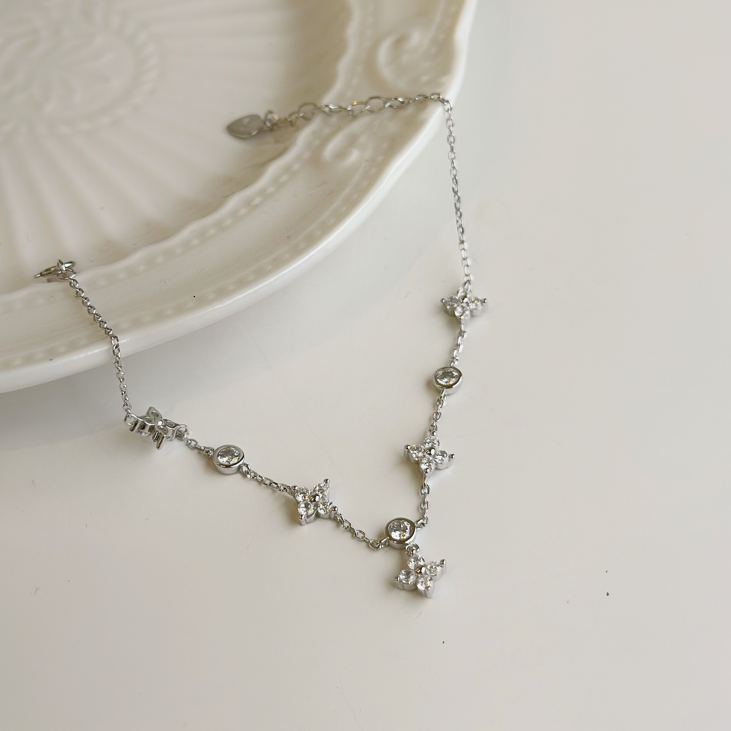 閃耀．滿鑽星芒純銀手鍊