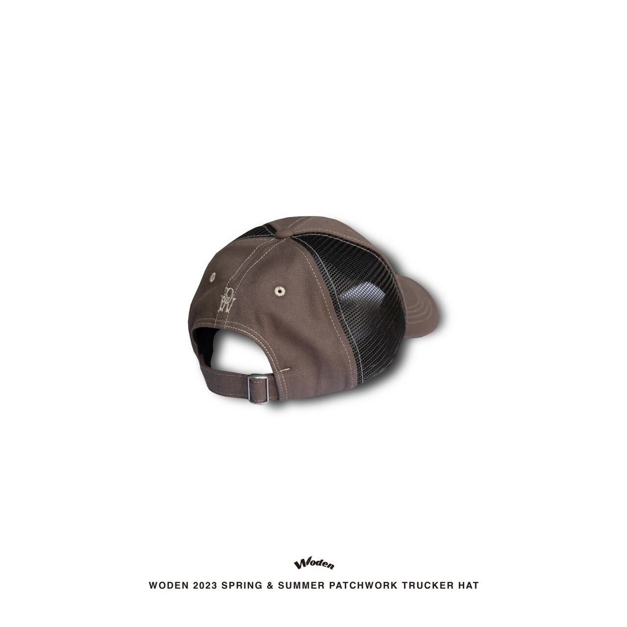 WODEN 2023 Spring & Summer 082 Patchwork trucker hat 卡其