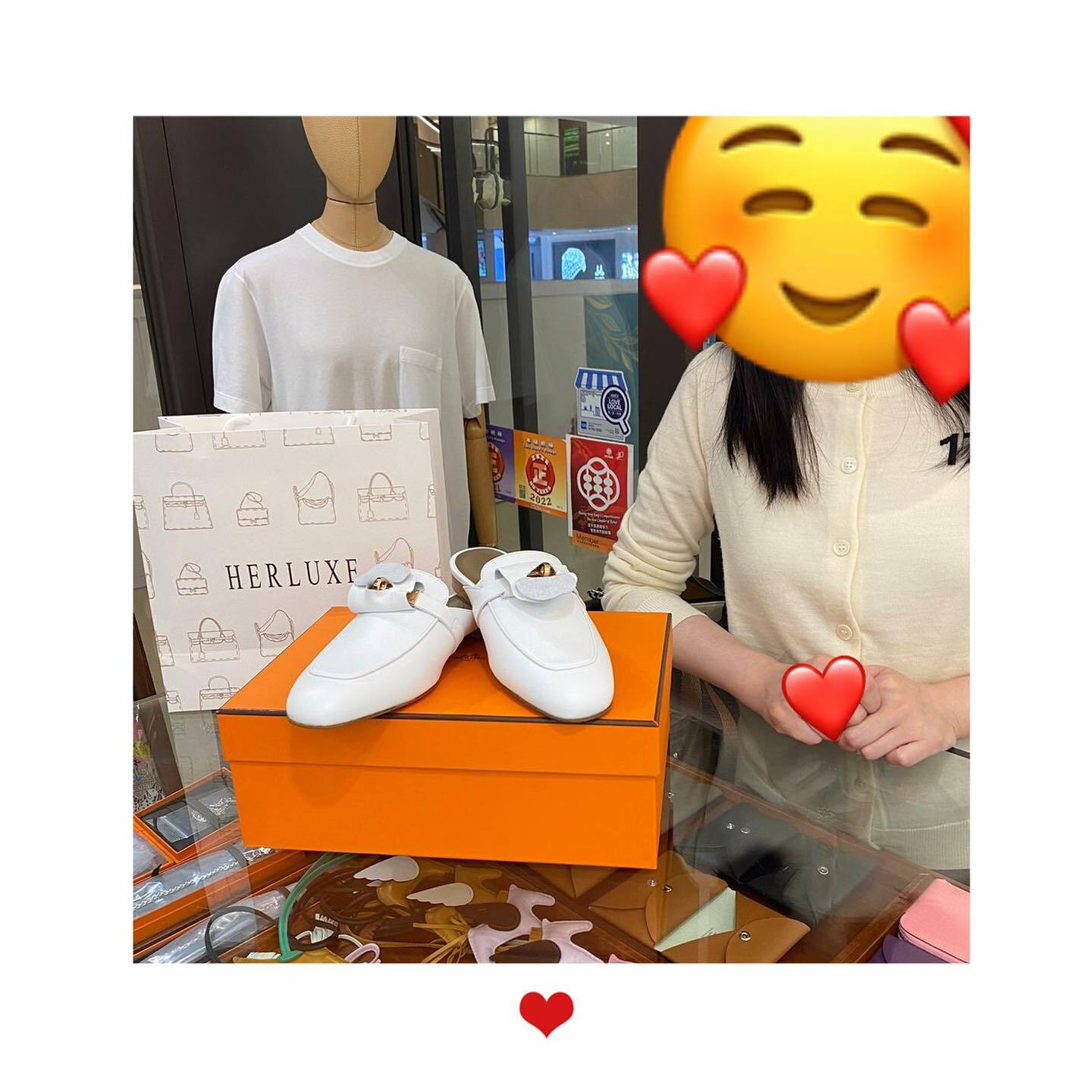 爽快靚靚來pick up Kelly拖鞋💞 非常滿意🤩 仲對E29🈶興趣🫶 話會繼續幫襯我哋😘 多謝你對HERLUXE嘅關注與認可🫰💪