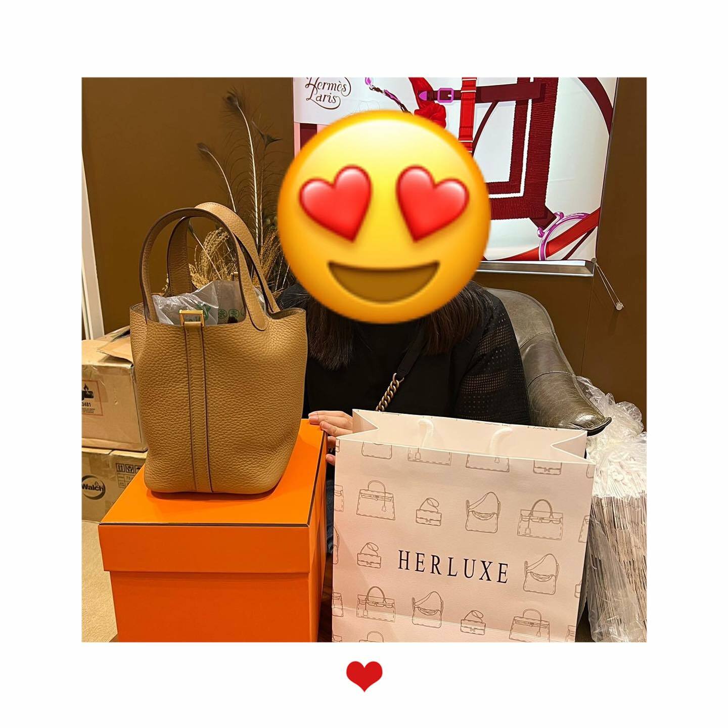 爽快靚靚睇直播火速落單P18金棕🐫 來店pick up👏 仲明確下個目標購買L26🥳 也提出了好意見💡期待HERLUXE會有內袋買🫶 多謝你對我哋嘅支持與關注💗