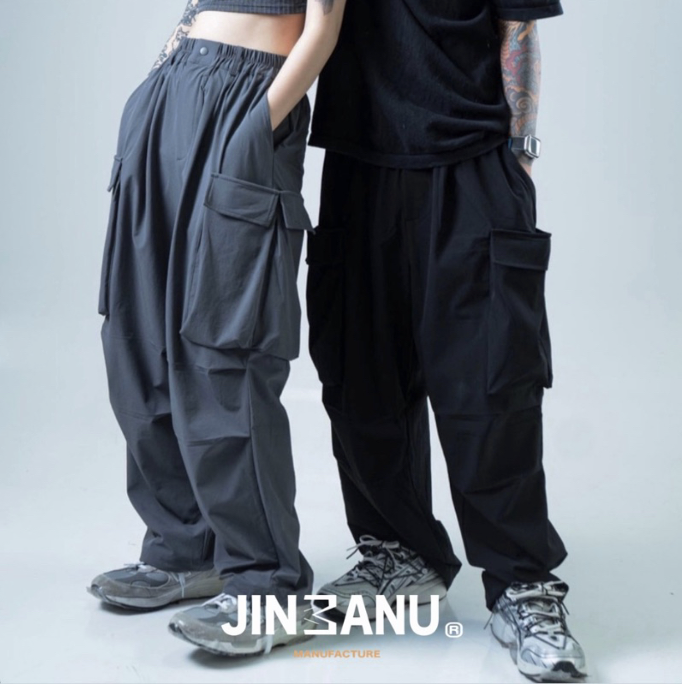 JINMANU (JC-05) 仿棉尼龍十口袋錐型傘兵褲 長褲 工作褲 機能