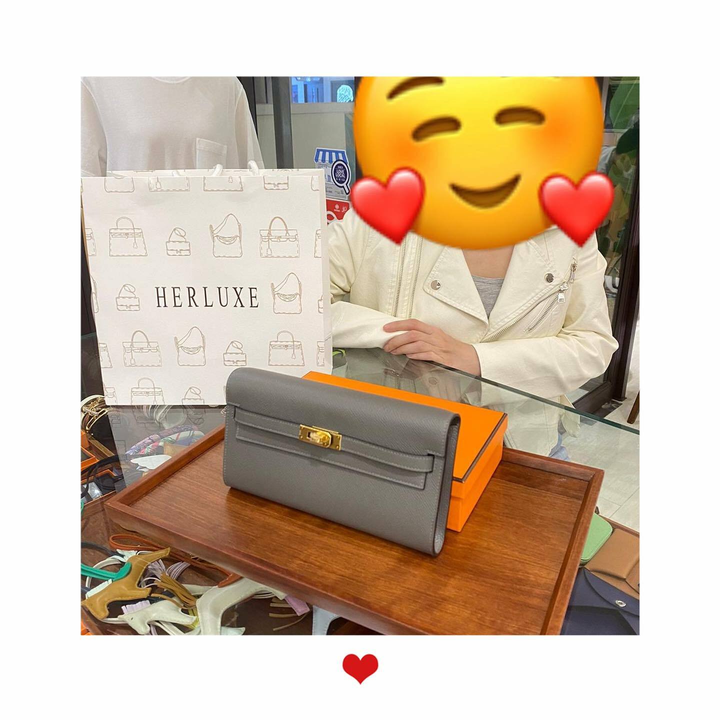 爽快靚靚同朋友來pick up KTG 積雨雲灰🌧 靚靚買到心儀的款式同顏色超滿意🥰 仲對Picotin大象灰好有興趣😍 多謝你哋對HERLUXE嘅支持與讚賞🫶