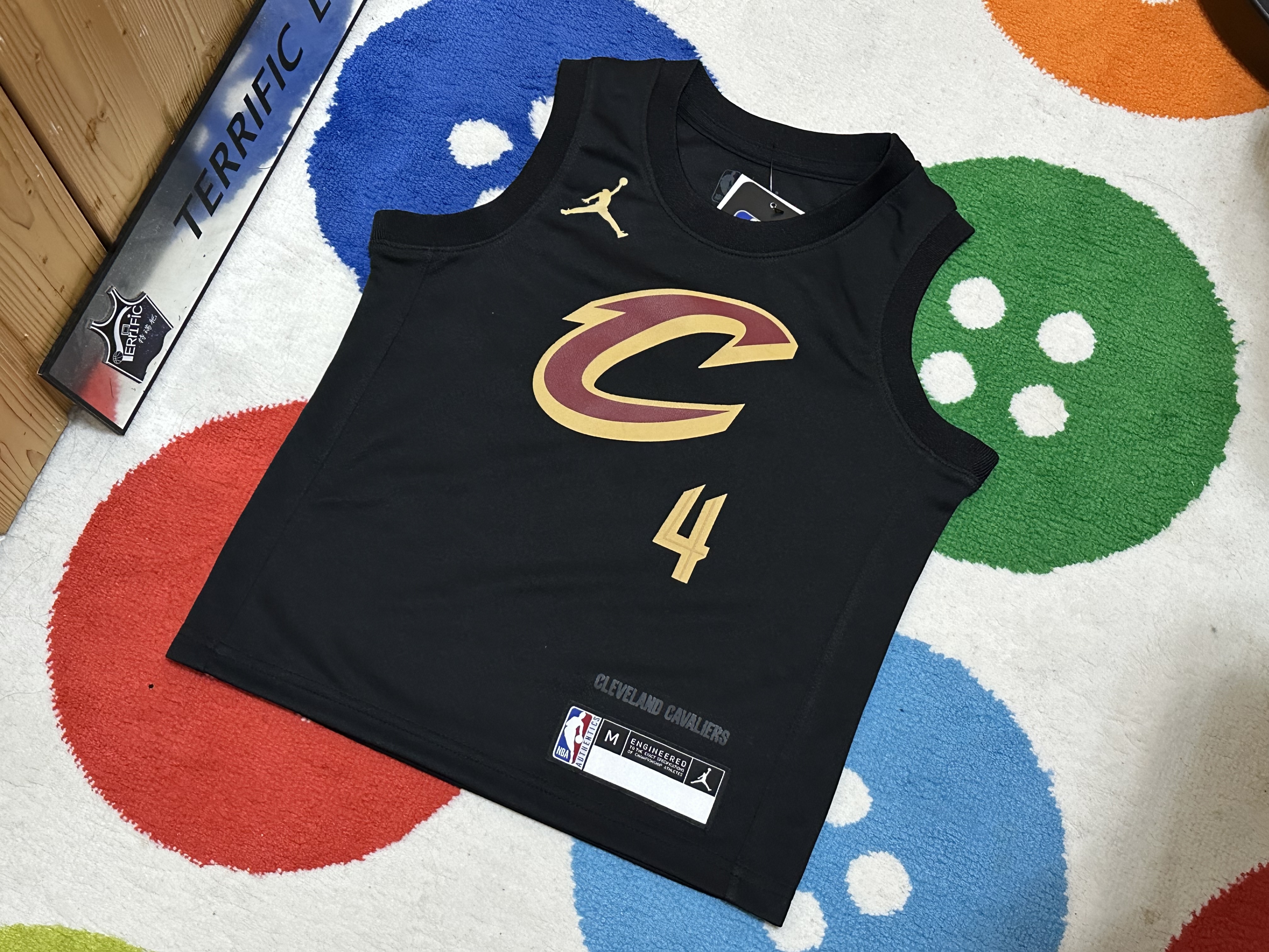 NBA球衣 Evan Mobley 克里夫蘭騎士黑 童裝 Jordan Replica 全新 小童 幼童 非青年版