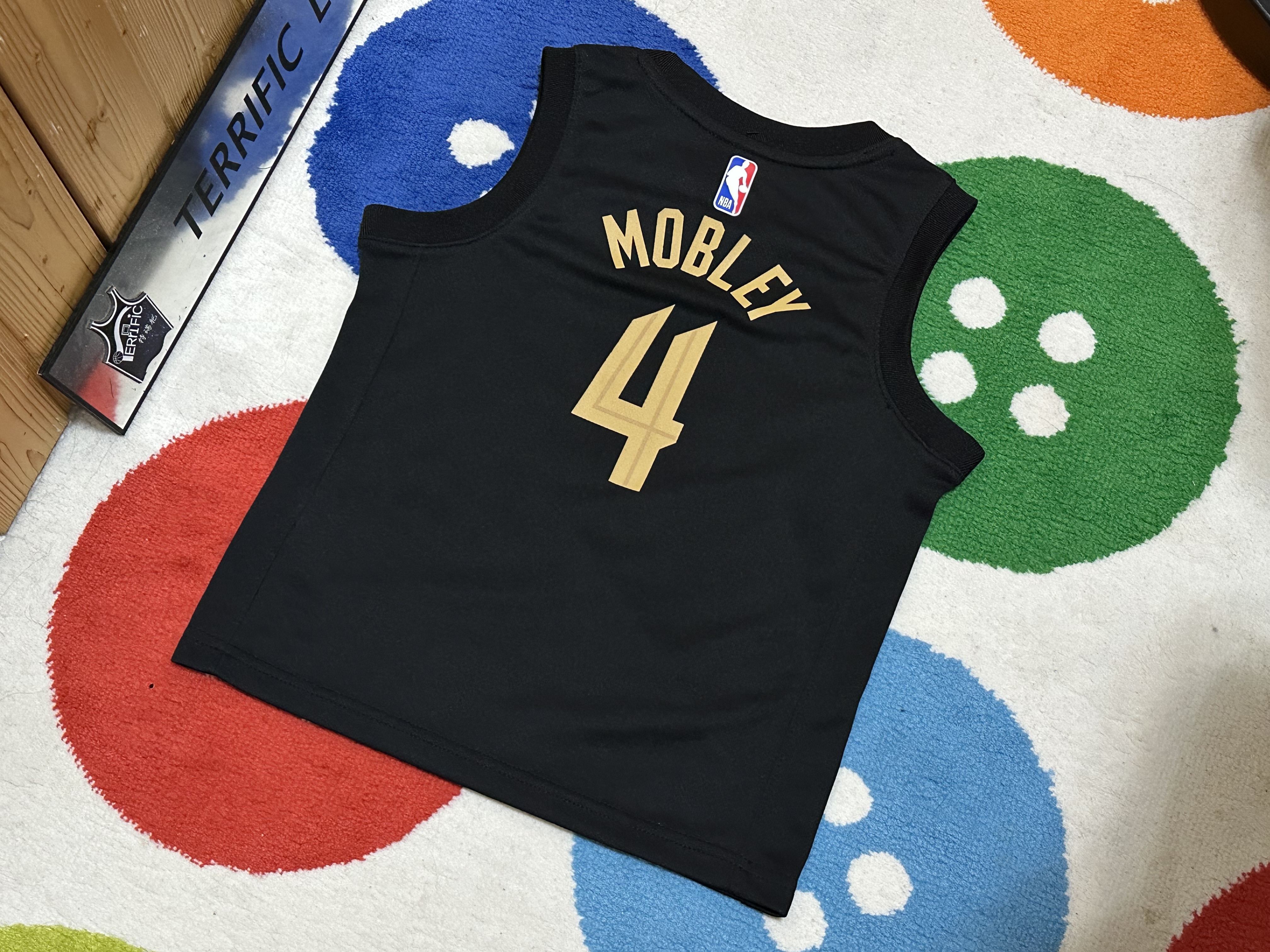 NBA球衣 Evan Mobley 克里夫蘭騎士黑 童裝 Jordan Replica 全新 小童 幼童 非青年版