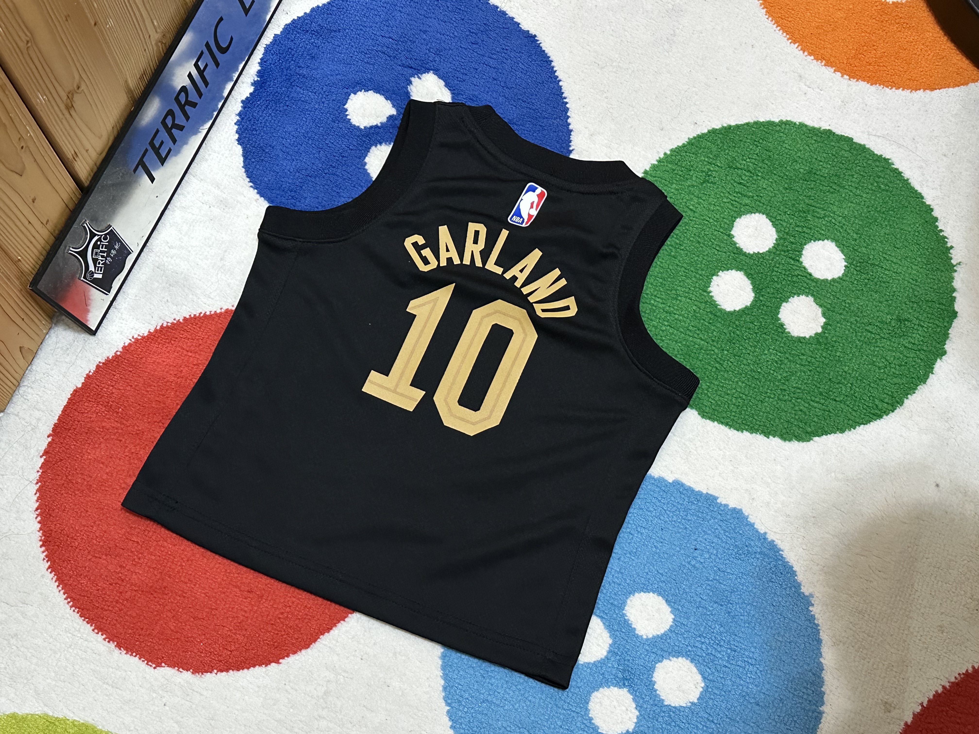NBA球衣 Darius Garland 克里夫蘭騎士黑 童裝 Jordan Replica 全新 小童 幼童 非青年版