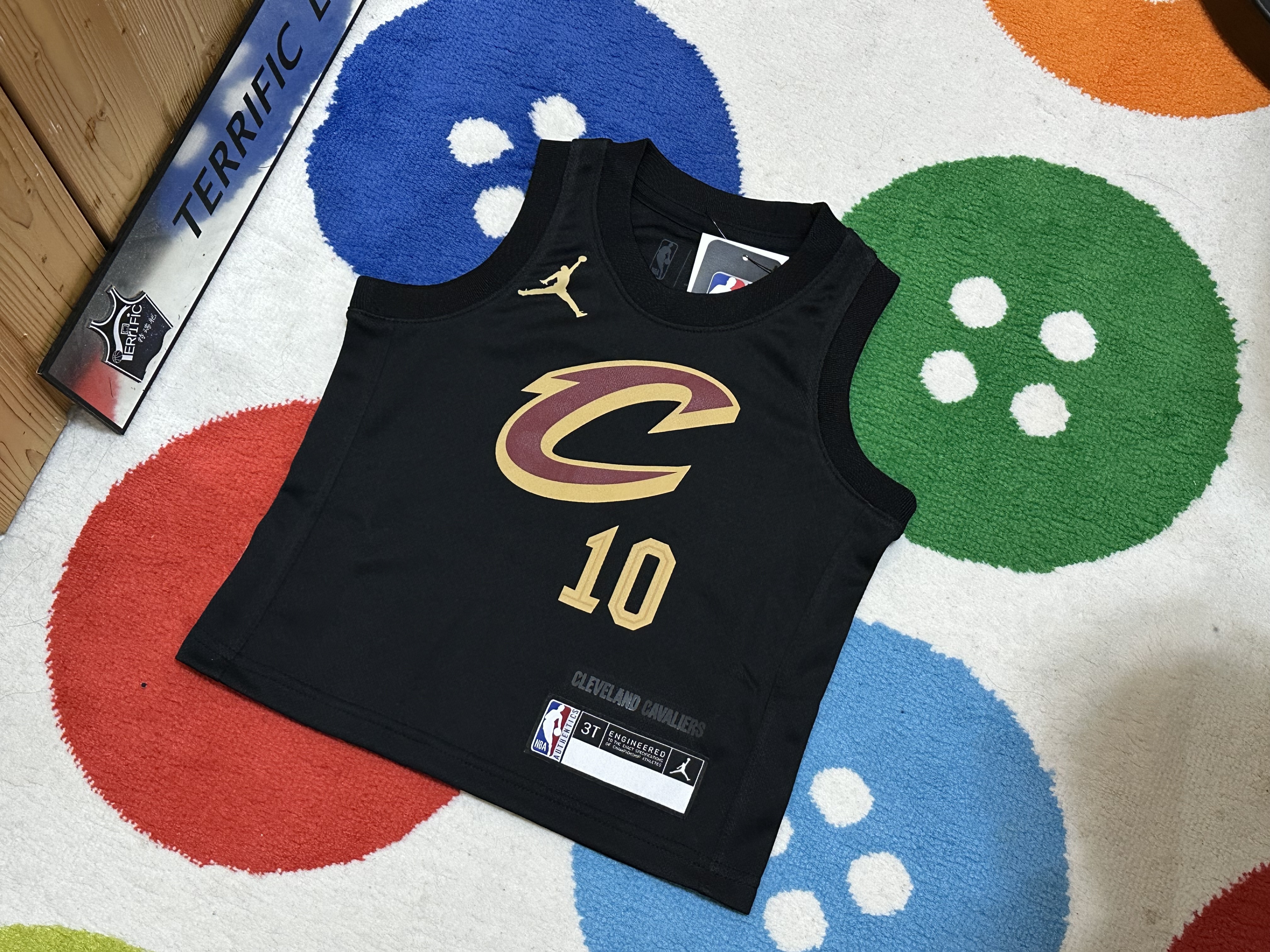 NBA球衣 Darius Garland 克里夫蘭騎士黑 童裝 Jordan Replica 全新 小童 幼童 非青年版