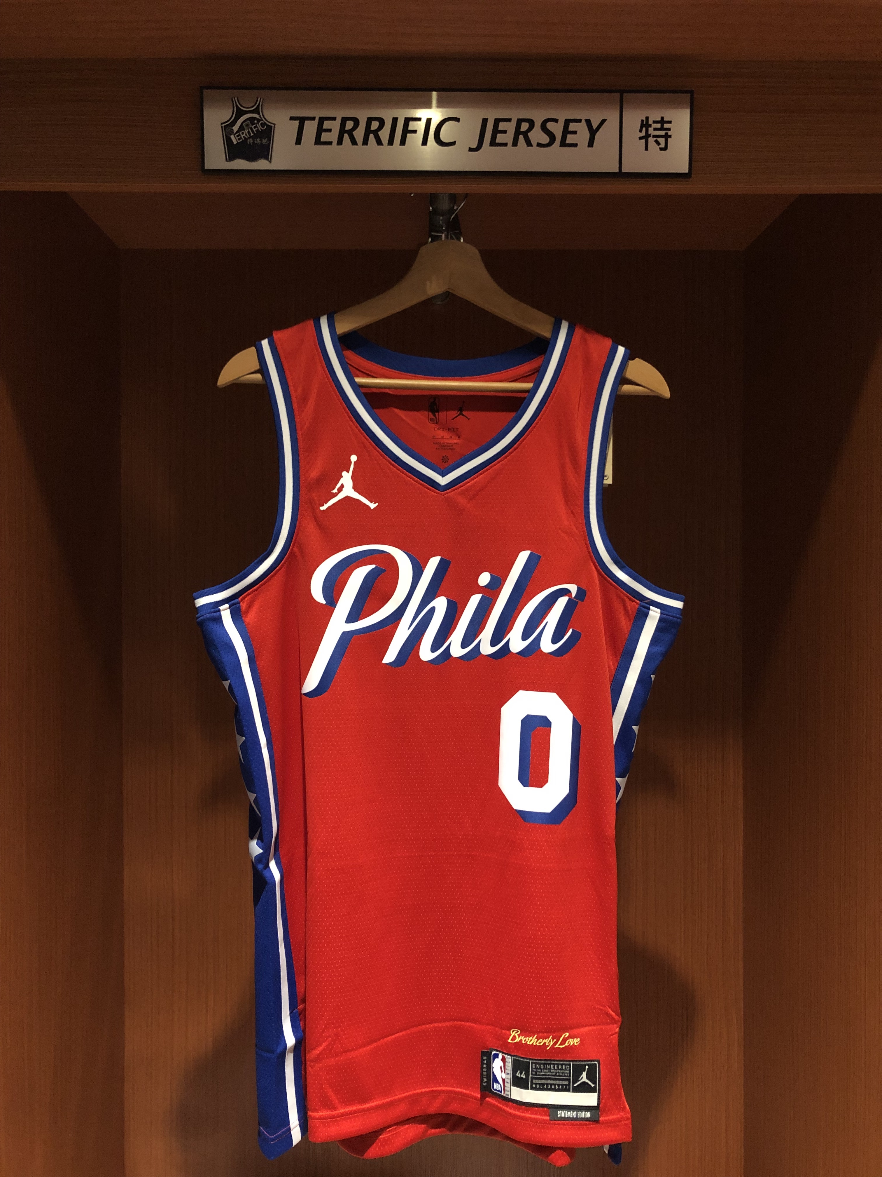 NBA球衣 Tyrese Maxey 費城七六人紅 Statement Jordan Swingman 球迷版 熱轉印 全新