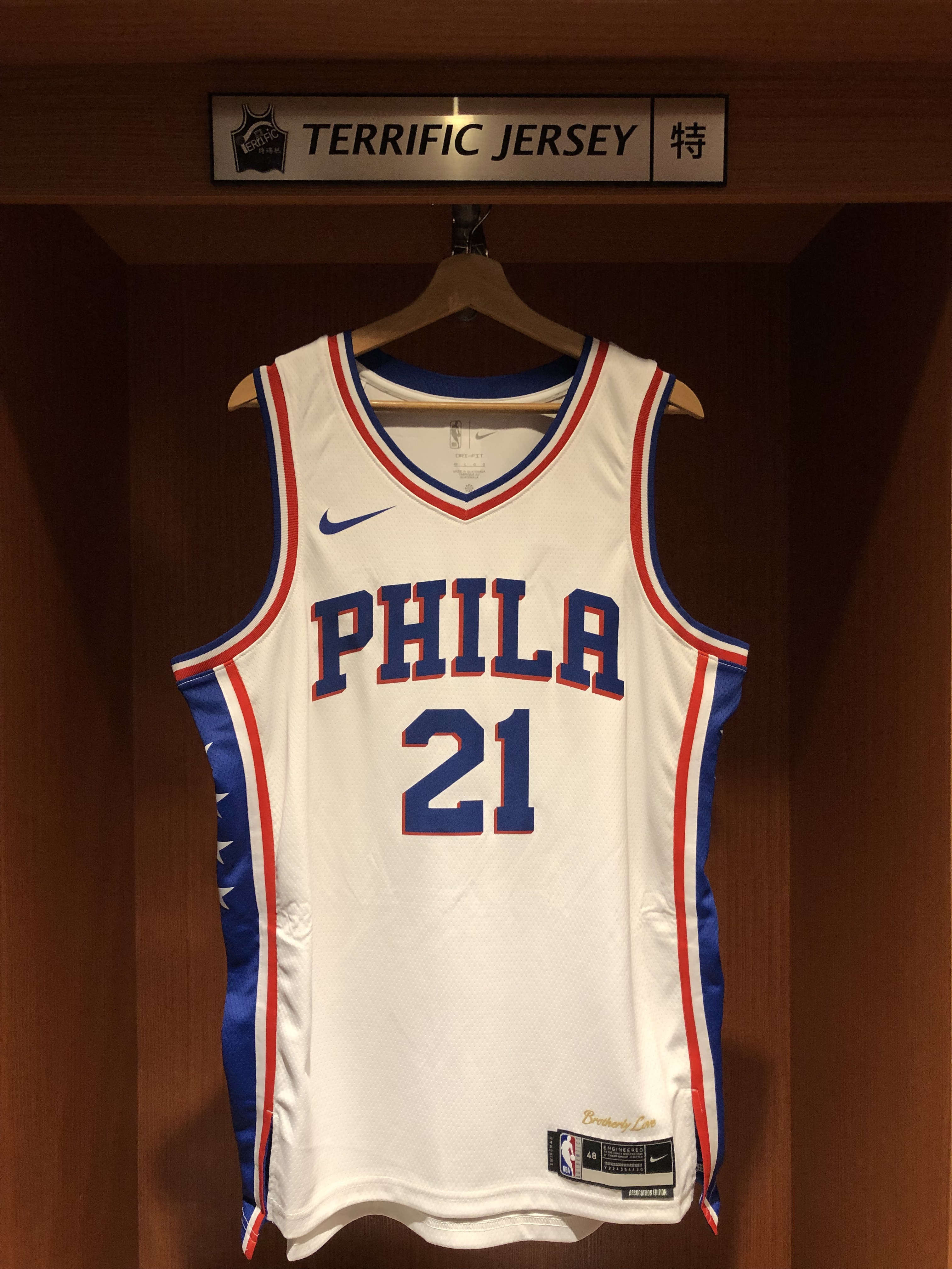 NBA球衣 Joel Embiid 費城七六人白 Association Nike Swingman 球迷版 熱轉印 全新