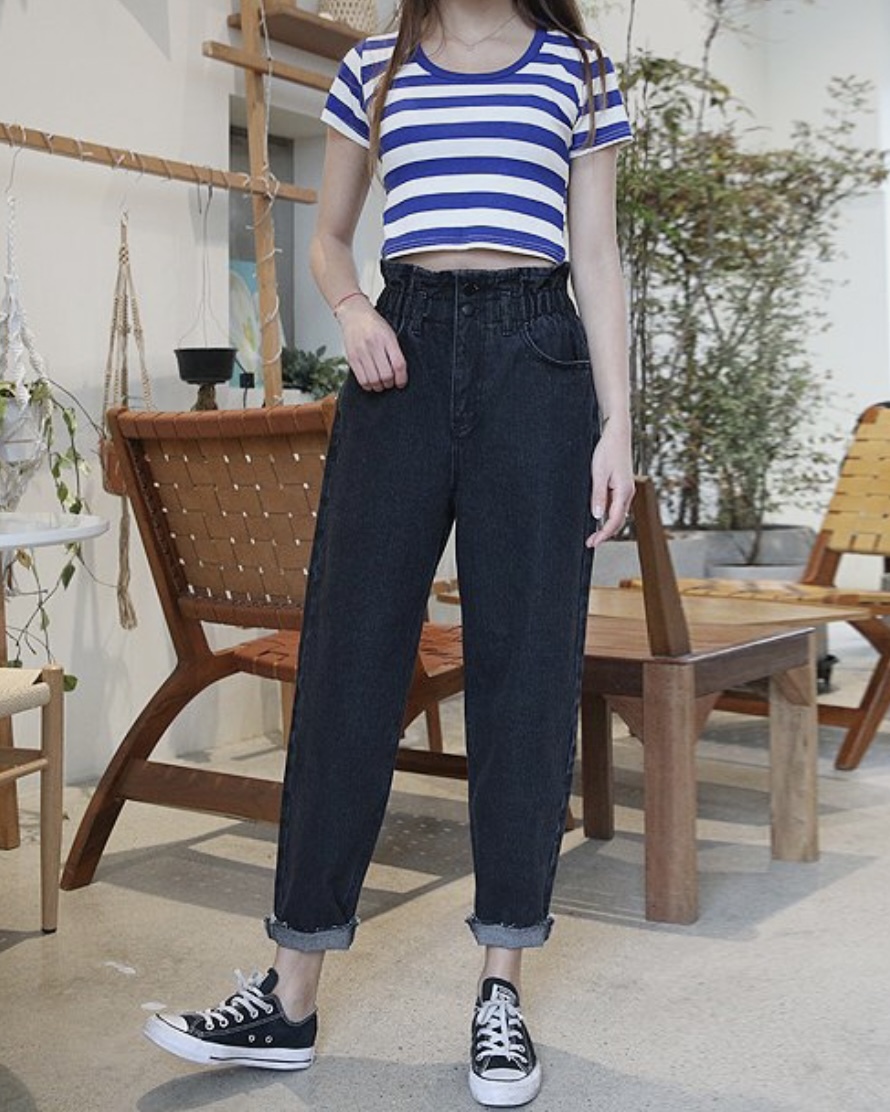 韓國製🇰🇷PT63 High Waist Banding Denim