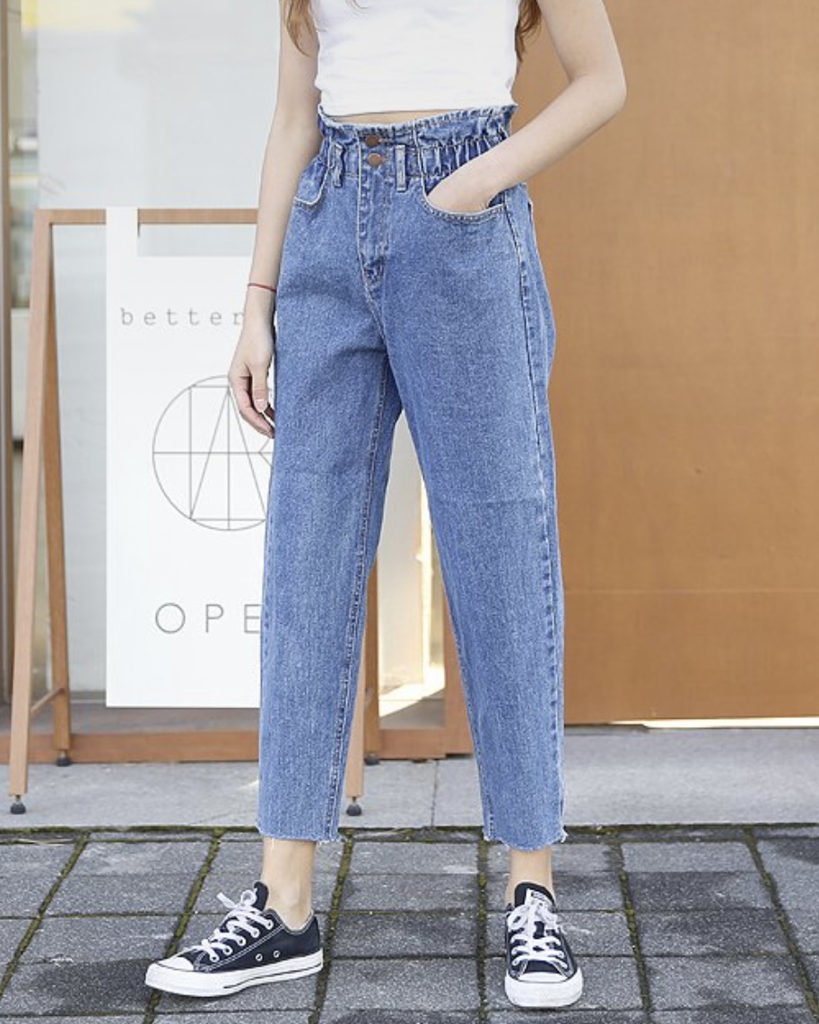 韓國製🇰🇷PT63 High Waist Banding Denim